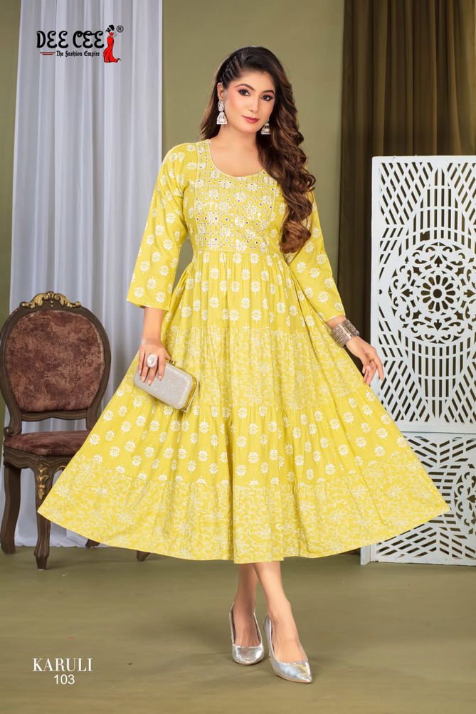 Karuli 1 By Deecee Fancy Plain Anarkali Kurtis Wholesale Shop In Surat